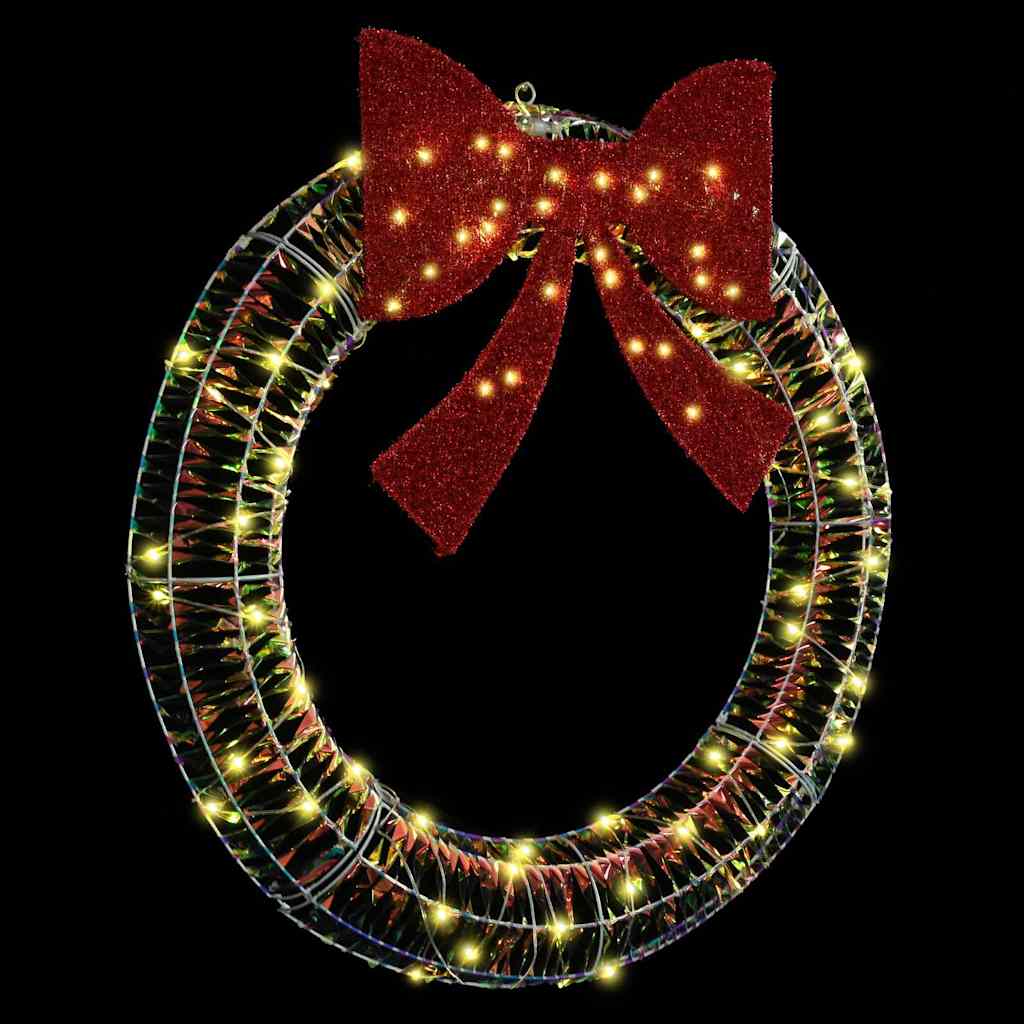 Wreath with 80 LEDs Warm white 90 cm PET
